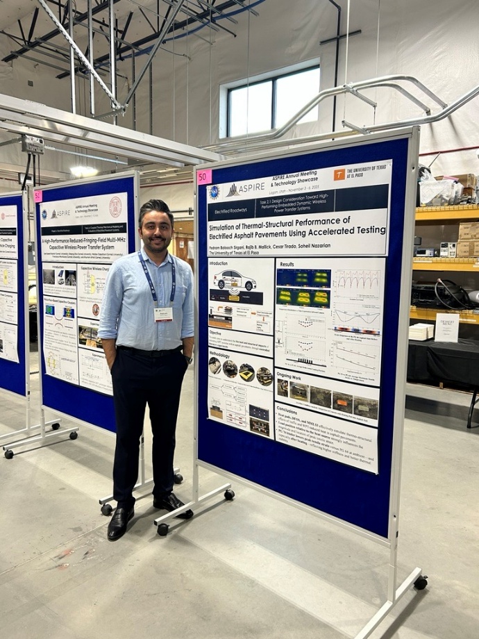 Pedram Balooch presenting research project